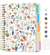 Large Spiral Lined Notebooks for Work With Removable Dividers & Tabs, 8.5"x11" Hardcover 5 Subjec...