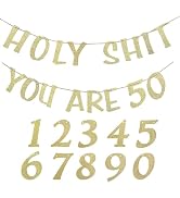 Funny Birthday Banner Gold Glitter Banner 20th 30th 40th 50th 60th 70th 80th 90th Birthday Party ...