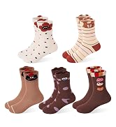 SPTRAMLE Girls Warm Socks, Kids Winter Socks for Toddler Girls (1-12 Years), 5 Pairs Thicken Crew...