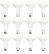 DEGNJU 12 Pack BR30 LED Recessed Light Bulb, Dimmable Indoor Flood Light Bulbs CRI80 7W Equivalen...