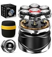 TLMUSE 7D Head Shaver with a Travel Case, 2026 Upgraded Magnetic Head Shavers for Bald Men, IPX7 ...