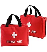 AOUTACC 2 Pack Nylon First Aid Empty Kit,Compact and Lightweight First Aid Bag for Emergency at H...