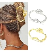 Banatra Claw Clips Gold Medium Metal Hair Clip Fancy Hair Accessories for Women and Girls