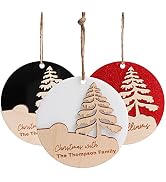 Custom Christmas Family Ornament for Holiday Decoration, Personalized First Christmas Tree Bauble...