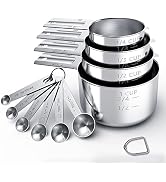 TILUCK Stainless Steel Measuring Cups & Spoons Set, Cups and Spoons,Kitchen Gadgets for Cooking &...