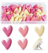 Dfqsofd 50Pcs Heart Push Pins, Cute Thumb Tacks Decorative Pins for Bulletin Board Can Be Used fo...