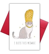 Funny Pope Cat Meme Wedding Card