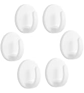 lightstar 6 Pcs Adhesive Plastic Hooks - Small Wall Hooks for Hanging, Drill-Free, Seamless - Kit...