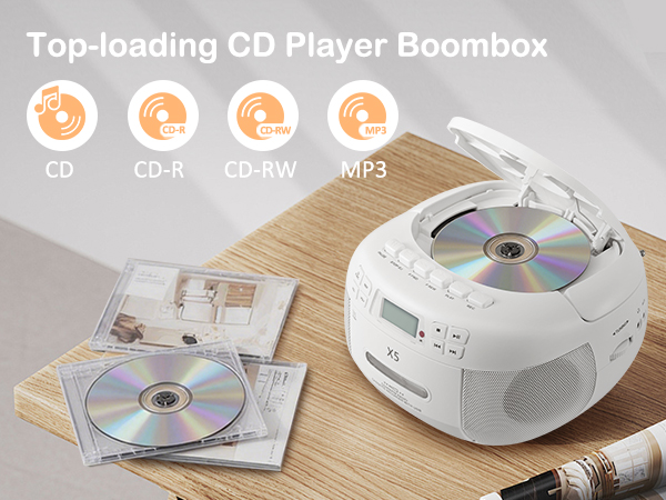 Top-loading CD Player Boombox