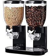 Sonhomay Cereal Dispenser Countertop Dual Control, 2L/Each Cereal Containers Storage, Large Capac...