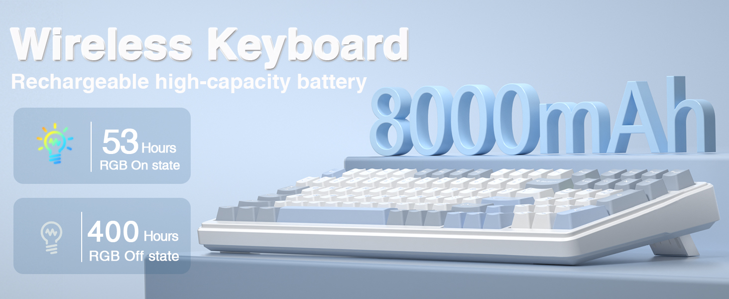wireless mechanical keyboard gaming keyboard silent keyboard quiet keyboard rechargeable