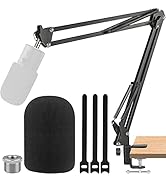 Razer Seiren x Boom Arm, ChromLives Mic Boom Arm Stand for Razer Mic with Foam Windscreen Pop Fil...