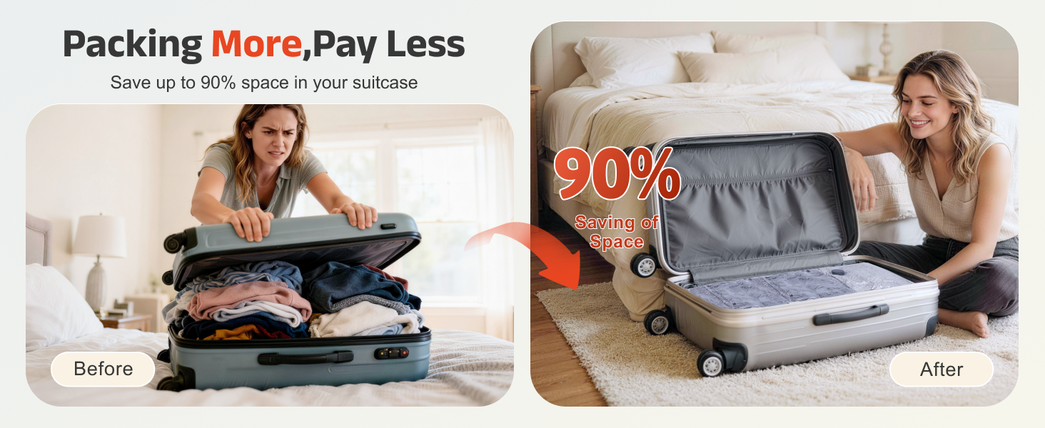 vacuum travel bags with pump