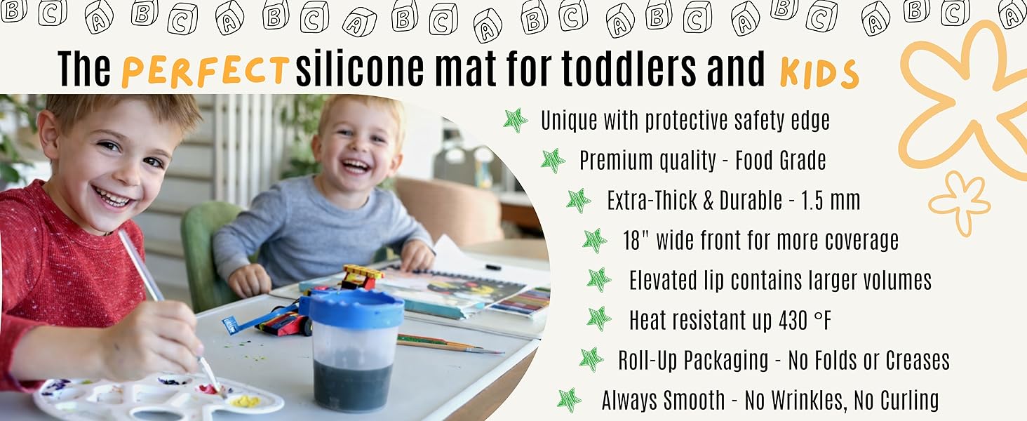 silicone painting mat for kids playdoh mats for kids baby food mat for table restaurant