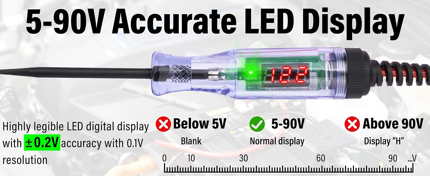 Automotive Test Light with Voltmeter