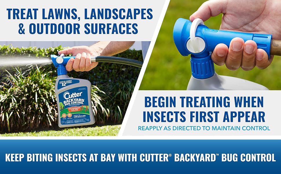 Cutter product banner highlighting when to treat your yard for mosquitos and other insects
