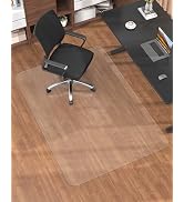 Blvornl Frosted Clear Chair Mat for Hardwood Floor, 32.3"*53" Hard Material Office Chair Mat, Mem...