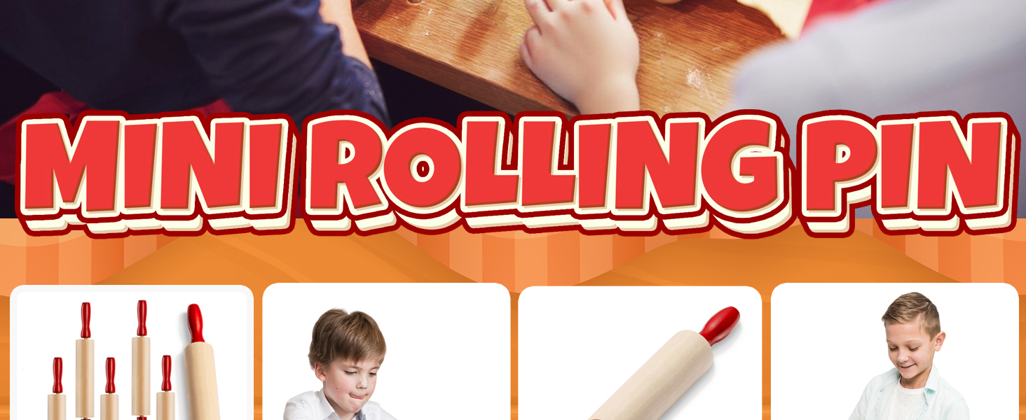 Mini Rolling Pin Kids Rolling Pin Set Small Rolling Pin for Dough