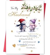 gerdiny Christmas Card for Husband, Romantic Xmas Card from Wife,Merry Christmas Cards Gifts for ...