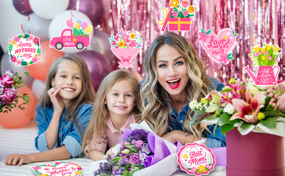 mothers day hanging decorations swirls