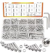 Taiss M3 M4 Screws Kit M3 M4 x 4mm/5mm/6mm/8mm/12mm/16mm/20mm/25mm 304 Stainless Steel Metric Scr...