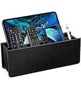 SITHON Remote Control Holder with 5 Compartments - Multifunctional PU Leather Remote Caddy Deskto...