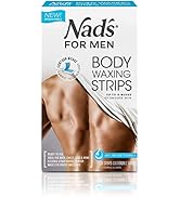 Nad's For Men Body Wax Strips - Wax Hair Removal For Men - At Home Waxing Kit With 20 Waxing Stri...