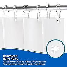 Kenney_Lightweight PEVA Shwr Liner_Hang Holes_White