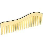 Wide Tooth Combs, No Handle Hair Detangling Comb Large Salon Shampoo Comb for Men Women (Gold)