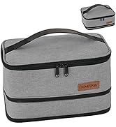 HOMESPON Expandable Lunch Bag for Men Women Insulated Lunch Box Holder with Handle for Picnics Wo...