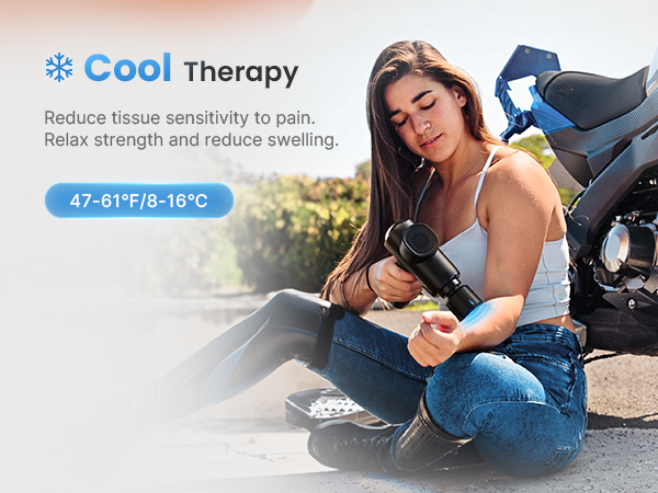 MASSAGE GUN DEEP TISSUE WITH HEAT AND COLD HEAD