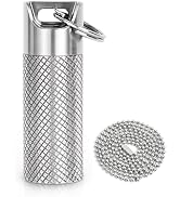 100% Waterproof Titanium Pill Box Keychain - TSA Approved, Strong and Heat Resistant, Travel Frie...