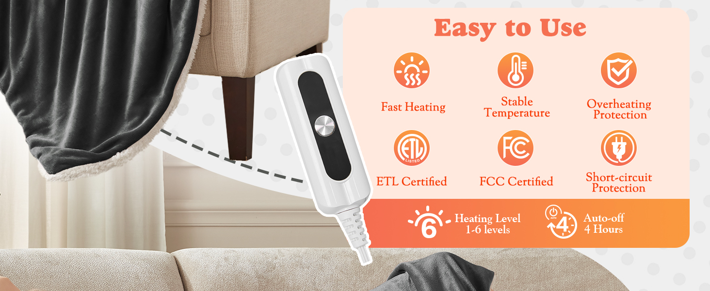 flannel heated blanket