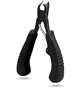Professional Toenail Clippers with Ergonomic Grip Handles, Black (Black)