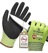 Schwer ProGuard Highest Level Cut Resistant Work Gloves PR3326 for Extreme Protection, ANSI A9 Wo...