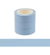 Pastel Washi Tape Set Light Blue Self-Adhesive Decorative Masking Tape 3 Rolls 32 Feet Sticky Tap...