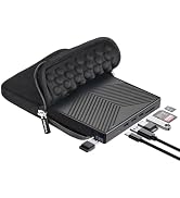ROOFULL External CD DVD Drive Player Burner CD/DVD-ROM +/-RW Optical Disk Drive with USB Ports Hu...