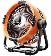 Storm Outdoor Fan Camping Fan, Blowing 30 Feet (10 Meters) far cold Air, 4 Speeds and 90-Degree,A...