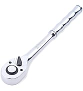 KOOPOOL 1/2 Inch Drive Ratchet, 72-Tooth Quick-Release Ratchet Wrench, 5-Degree Swing, Reversible...