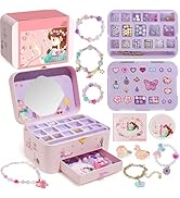 ROOCHKD Bracelet Making Kit, Charm and Breads DIY Necklace Bracelet Jewelry Making and Crafting w...