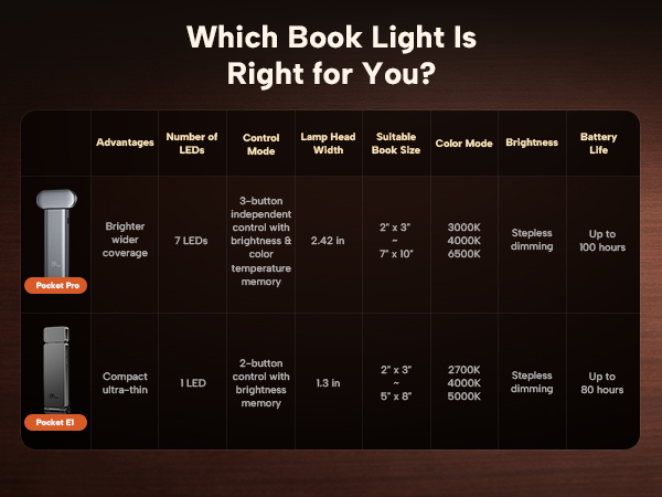 rechargeable reading light