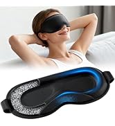 Weighted Eye Mask for Sleep, 3D Blackout Sleep Mask for Women Men, Black | 4.2oz/120g, Deep Cups,...