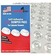 Pack of 100 Sound Dampening Cabinet Door Bumpers - Clear Soft Close Self Adhesive Rubber Pads - T...