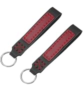 MECCANIXITY Genuine Leather Keychain Blanks, Vintage Bulk Rectangle Key Chain Blanks Home Car Key...