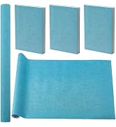 CRASPIRE Blue Linen Book Cloth Fabric Surface Paper Backed 35 x 17 Inch for Books Binding Bookcov...