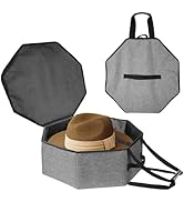 Hat Storage Box for Women and Men, Hat Storage bag for Travel Collapsible, Cowboy Hat Case with H...