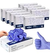 FINITEX Ice Blue Nitrile Exam Gloves Powder-free 1000 PCS Medical Gloves Examination Home Cleanin...