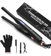Hair Straightener Pencil Flat Iron, Ceramic Mini Small Flat Iron for Short Hair, Beards & Pixies