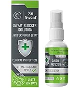 NO SWEAT Maximum Strength Antiperspirant Spray, Strong Deodorant for Excessive Sweating & Hyperhi...