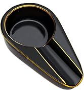 Cigar Ashtray,Single Ceramic Ashtray,Travel Gilt Ceramic Ashtray for Patio,Indoor,Outdoor